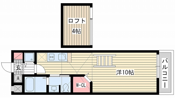 神戸市兵庫区会下山町の賃貸物件の間取写真