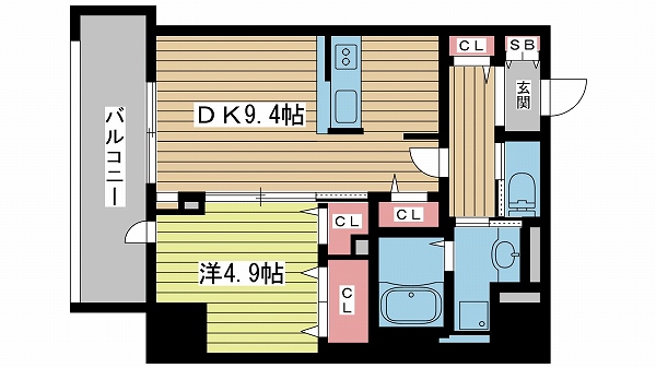 神戸市東灘区住吉宮町の賃貸物件の間取写真