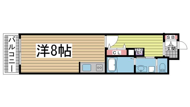 神戸市長田区神楽町の賃貸物件の間取写真
