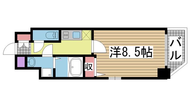 神戸市中央区相生町の賃貸物件の間取写真