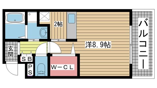 神戸市中央区宮本通の賃貸物件の間取写真