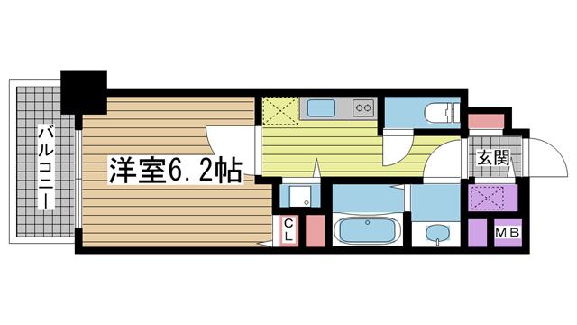 神戸市中央区八雲通の賃貸物件の間取写真