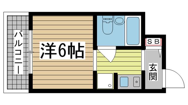 神戸市中央区生田町の賃貸物件の間取写真