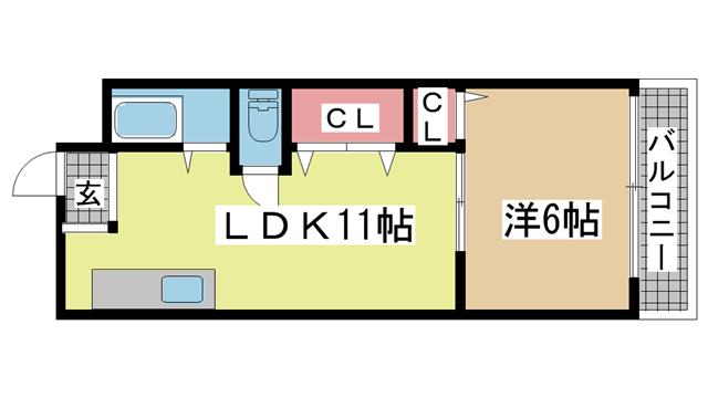 神戸市灘区篠原北町の賃貸物件の間取写真