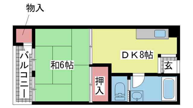神戸市北区南五葉の賃貸物件の間取写真