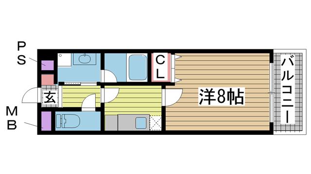 神戸市東灘区住吉本町の賃貸物件の間取写真