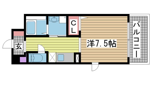 神戸市東灘区住吉南町の賃貸物件の間取写真