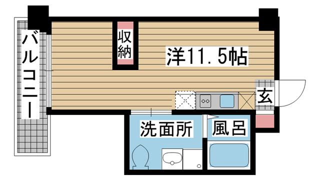 神戸市中央区旭通の賃貸物件の間取写真