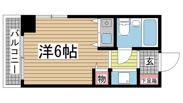 神戸市中央区小野柄通（ＪＲ東海道本線（近畿）三ノ宮）のマンション賃貸物件 間取画像