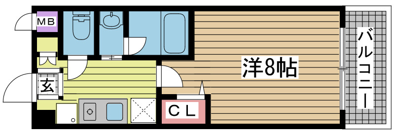 神戸市灘区六甲町(JR東海道本線(近畿)六甲道)のマンション賃貸物件 間取画像