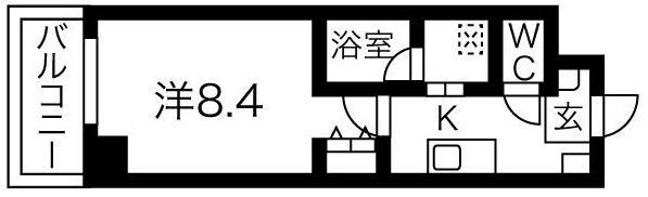 神戸市須磨区松風町(JR山陽本線須磨海浜公園)のマンション賃貸物件 間取画像