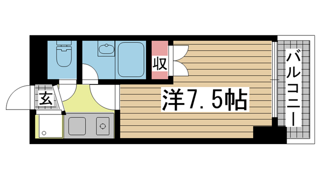 神戸市灘区弓木町(JR東海道本線(近畿)六甲道)のマンション賃貸物件 間取画像