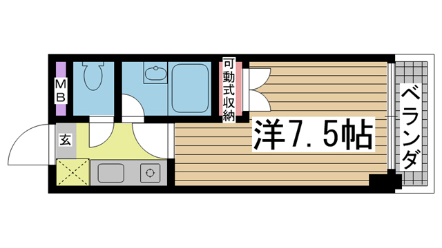 神戸市灘区弓木町(JR東海道本線(近畿)六甲道)のマンション賃貸物件 間取画像