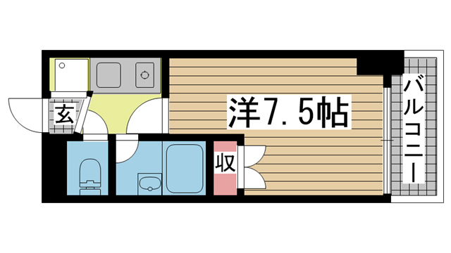 神戸市灘区弓木町(JR東海道本線(近畿)六甲道)のマンション賃貸物件 間取画像