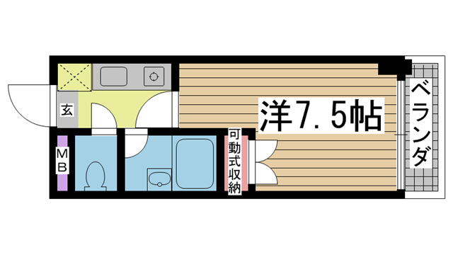 神戸市灘区弓木町(JR東海道本線(近畿)六甲道)のマンション賃貸物件 間取画像