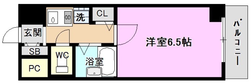神戸市兵庫区西上橘通(神戸高速線高速神戸)のマンション賃貸物件 間取画像