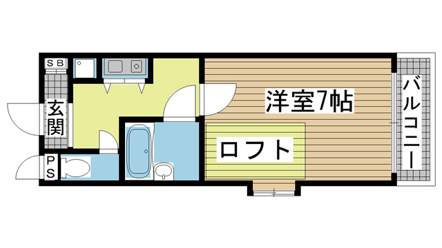 神戸市灘区桜ケ丘町(阪急神戸線六甲)のマンション賃貸物件 間取画像