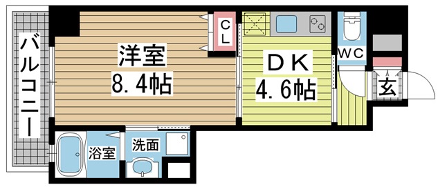 神戸市灘区大石東町(JR東海道本線(近畿)六甲道)のマンション賃貸物件 間取画像
