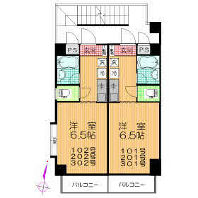 神戸市須磨区村雨町(JR山陽本線須磨海浜公園)のマンション賃貸物件 間取画像
