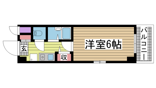 神戸市中央区生田町(JR東海道本線(近畿)三ノ宮)のマンション賃貸物件 間取画像