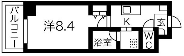 神戸市須磨区松風町(JR山陽本線須磨海浜公園)のマンション賃貸物件 間取画像