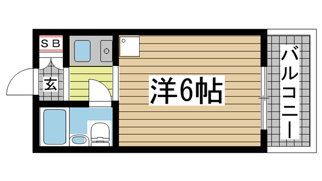 神戸市中央区相生町(JR東海道本線(近畿)神戸)のマンション賃貸物件 間取画像