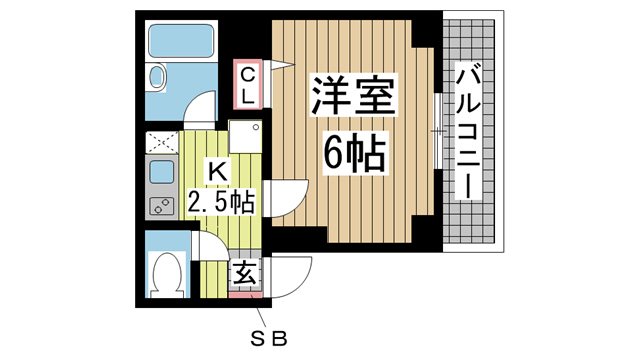 神戸市須磨区松風町(JR山陽本線須磨海浜公園)のマンション賃貸物件 間取画像