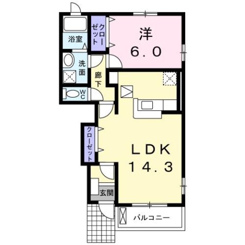 神戸市須磨区東落合(神戸市営地下鉄線名谷)のアパート賃貸物件 間取画像