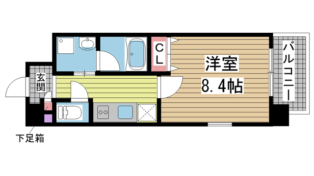 神戸市灘区赤坂通(阪急神戸線六甲)のマンション賃貸物件 間取画像