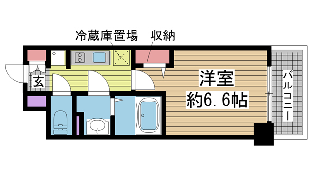 神戸市兵庫区西出町(JR東海道本線(近畿)神戸)のマンション賃貸物件 間取画像