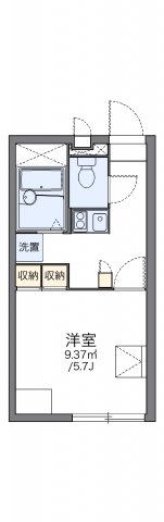 西宮市神呪町(阪急今津線甲東園)のアパート賃貸物件 間取画像