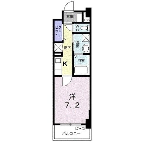 西宮市熊野町(JR東海道本線(近畿)甲子園口)のマンション賃貸物件 間取画像