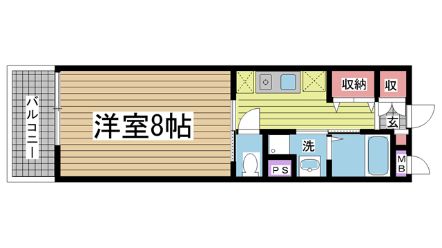 神戸市灘区友田町(JR東海道本線(近畿)六甲道)のマンション賃貸物件 間取画像