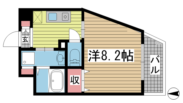 神戸市灘区千旦通(JR東海道本線(近畿)六甲道)のマンション賃貸物件 間取画像
