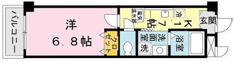 神戸市灘区日尾町(JR東海道本線(近畿)六甲道)のマンション賃貸物件 間取画像
