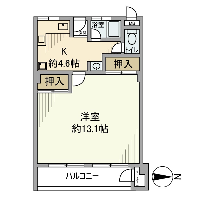 西宮市門戸荘(阪急今津線門戸厄神)のマンション賃貸物件 間取画像