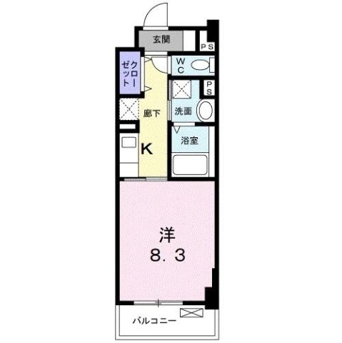 西宮市熊野町(JR東海道本線(近畿)甲子園口)のマンション賃貸物件 間取画像