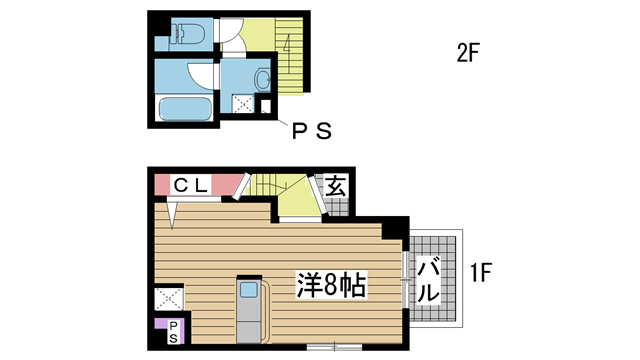 神戸市灘区深田町(JR東海道本線(近畿)六甲道)のマンション賃貸物件 間取画像