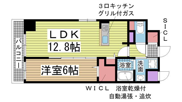 神戸市中央区元町通(JR東海道本線(近畿)神戸)のマンション賃貸物件 間取画像
