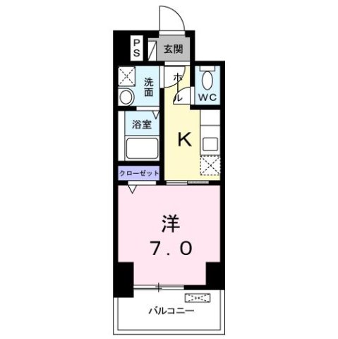 尼崎市昭和南通(阪神本線尼崎)のマンション賃貸物件 間取画像