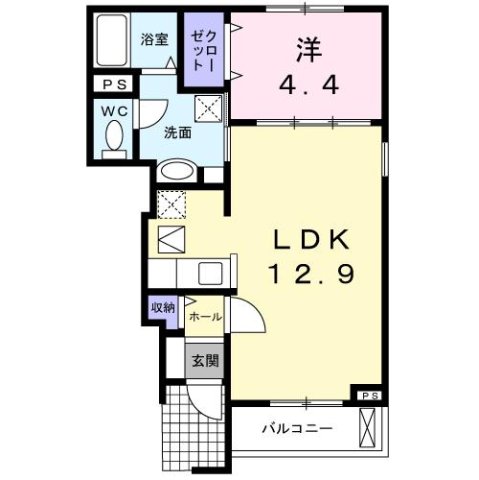 尼崎市武庫之荘西(阪急神戸線武庫之荘)のアパート賃貸物件 間取画像