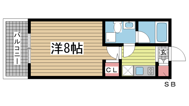 神戸市灘区友田町(JR東海道本線(近畿)六甲道)のマンション賃貸物件 間取画像