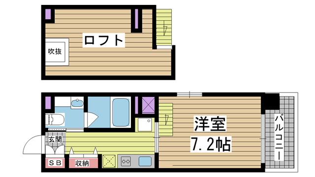 神戸市灘区神前町(阪急神戸線六甲)のマンション賃貸物件 間取画像
