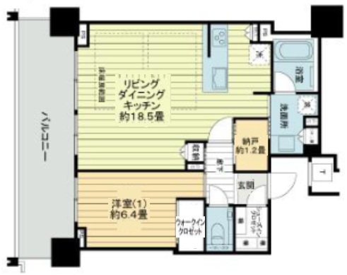 神戸市中央区新港町(JR東海道本線(近畿)三ノ宮)のマンション賃貸物件 間取画像