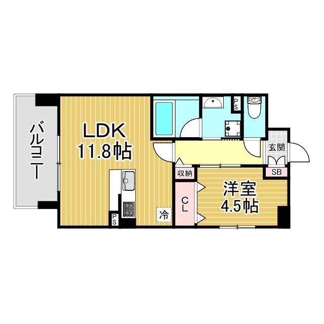 神戸市兵庫区三川口町(JR山陽本線兵庫)のマンション賃貸物件 間取画像