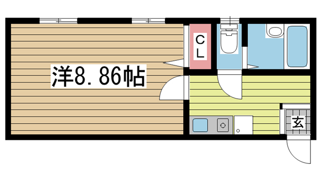 神戸市長田区梅ケ香町(JR山陽本線兵庫)のマンション賃貸物件 間取画像