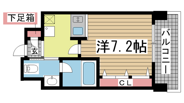神戸市灘区友田町(JR東海道本線(近畿)六甲道)のマンション賃貸物件 間取画像