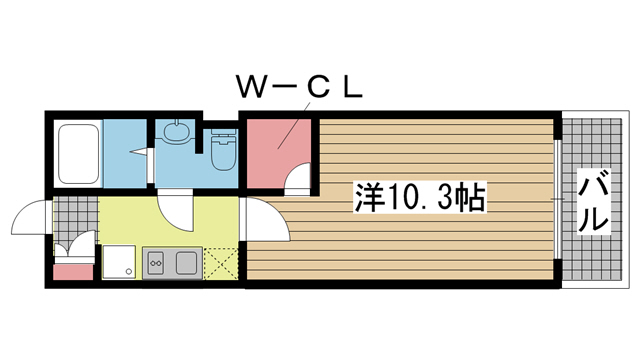 神戸市灘区友田町(JR東海道本線(近畿)六甲道)のマンション賃貸物件 間取画像