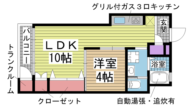神戸市兵庫区荒田町(神戸市営地下鉄線湊川公園)のマンション賃貸物件 間取画像