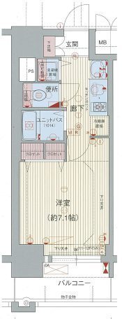 神戸市中央区橘通(JR山陽本線神戸)のマンション賃貸物件 間取画像